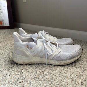 Adidas Men's White Ultraboost Athletic Shoes Running Workout